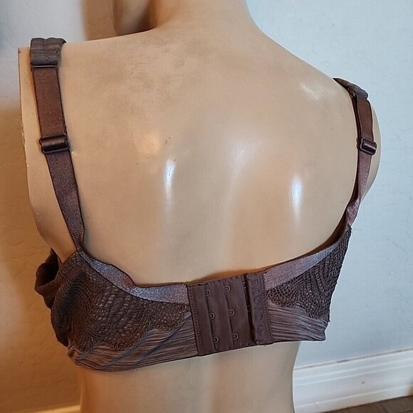 Cacique Bra 42C Lightly Lined Full Coverage Brown Underwire - Picture 2 of 4